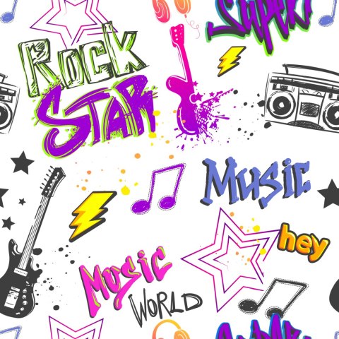 Tapeta Muzyczne Graffiti