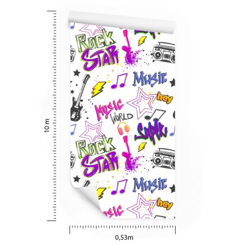 Tapeta Muzyczne Graffiti