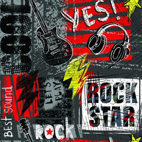 Tapeta Rock W Stylu Graffiti