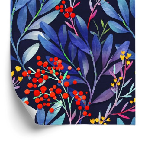 Tapeta Roślinne Wzory W Stylu Retro