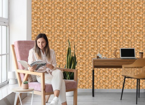 Tapeta Wzór Drewniany 3D Nowoczesny