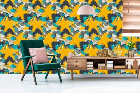 Tapeta Żółte Graffiti