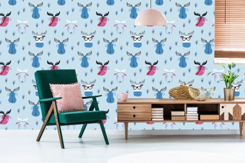 Tapeta Zwierzęta Leśne Styl Skandynawski