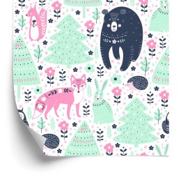 Tapeta Dla Dzieci - Leśne Zwierzątka