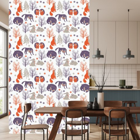 Tapeta Dla Dzieci - Leśne Zwierzęta