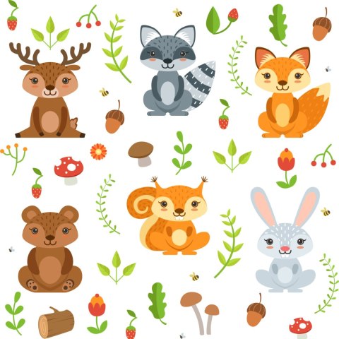 Tapeta Dla Dzieci - Leśni Przyjaciele