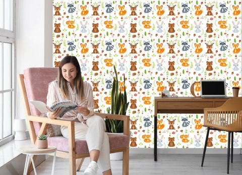 Tapeta Dla Dzieci - Leśni Przyjaciele