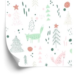 Tapeta Dla Dzieci - Lisy W Lesie