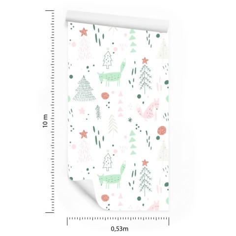 Tapeta Dla Dzieci - Lisy W Lesie