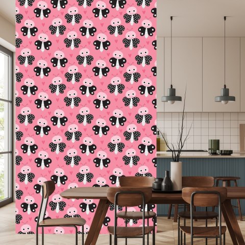 Tapeta Dla Dzieci - Motylki I Serduszka