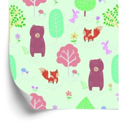 Tapeta Dla Dzieci - Niedźwiadki, Zajączki I Lisy