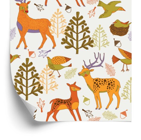 Tapeta Dla Dzieci - Piękne Leśne Zwierzęta