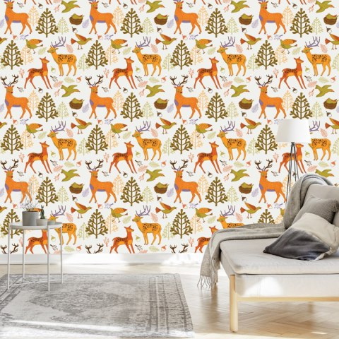 Tapeta Dla Dzieci - Piękne Leśne Zwierzęta