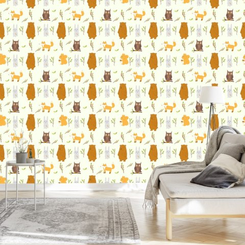 Tapeta Dla Dzieci - Piękne Leśne Zwierzęta