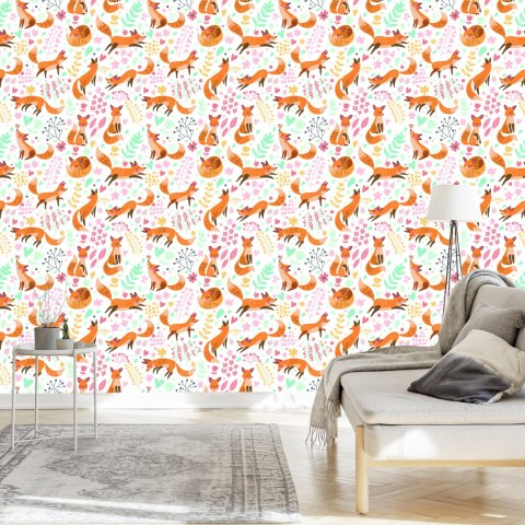 Tapeta Dla Dzieci - Piękne Lisy