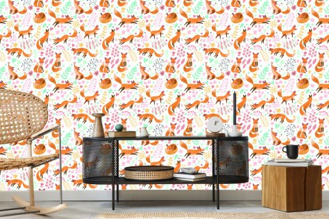 Tapeta Dla Dzieci - Piękne Lisy