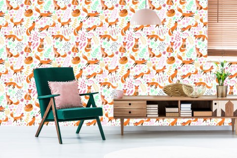 Tapeta Dla Dzieci - Piękne Lisy