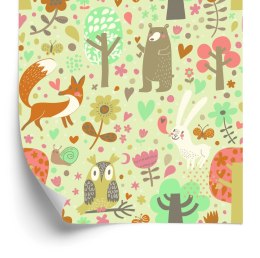 Tapeta Dla Dzieci - Radosne Leśne Zwierzęta