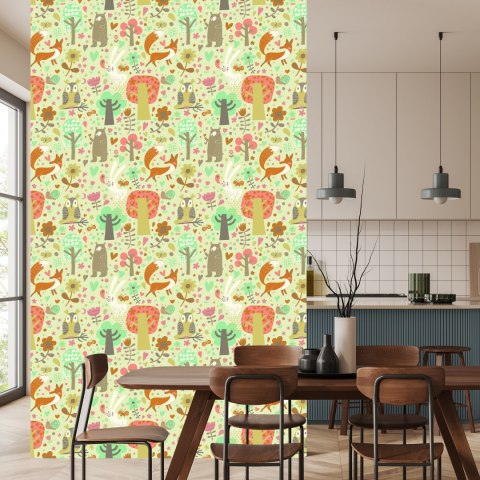 Tapeta Dla Dzieci - Radosne Leśne Zwierzęta