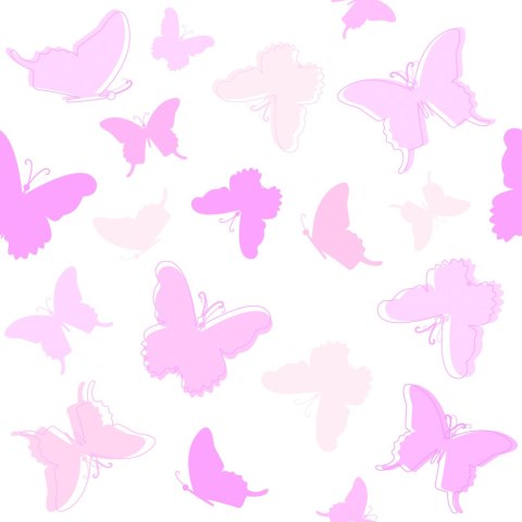 Tapeta Dla Dzieci - Różowe Motylki