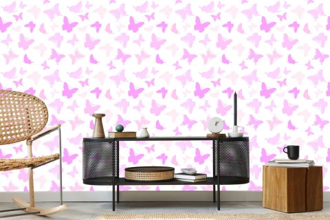 Tapeta Dla Dzieci - Różowe Motylki