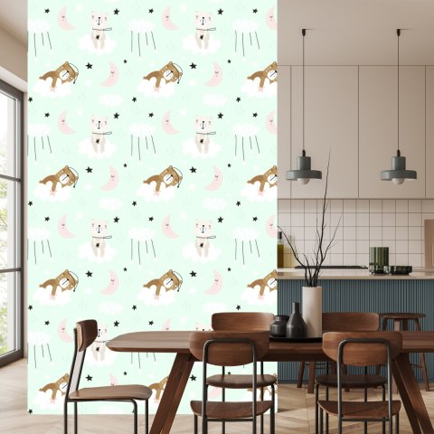 Tapeta Dla Dzieci - Śpiące Misie