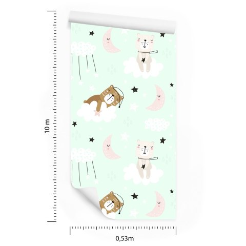 Tapeta Dla Dzieci - Śpiące Misie