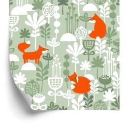 Tapeta Lisy Na Zimowej Polanie