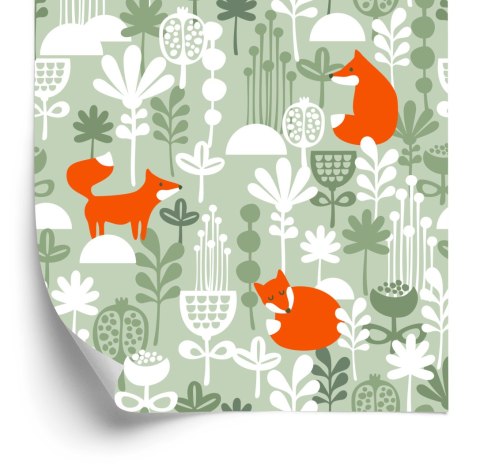 Tapeta Lisy Na Zimowej Polanie