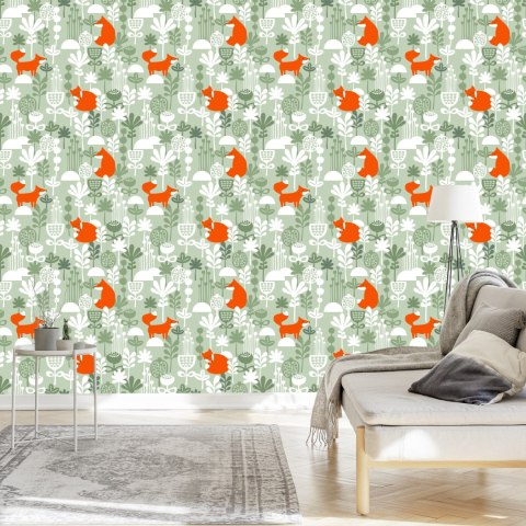 Tapeta Lisy Na Zimowej Polanie