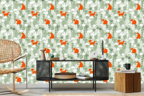 Tapeta Lisy Na Zimowej Polanie