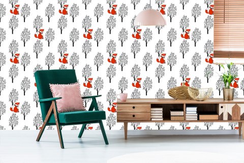 Tapeta Lisy Wśród Drzew