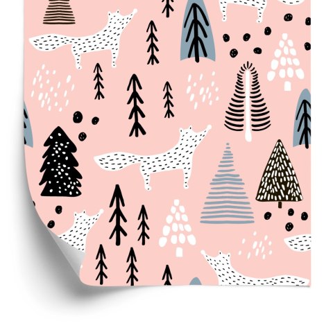 Tapeta Minimalistyczne Lisy W Lesie