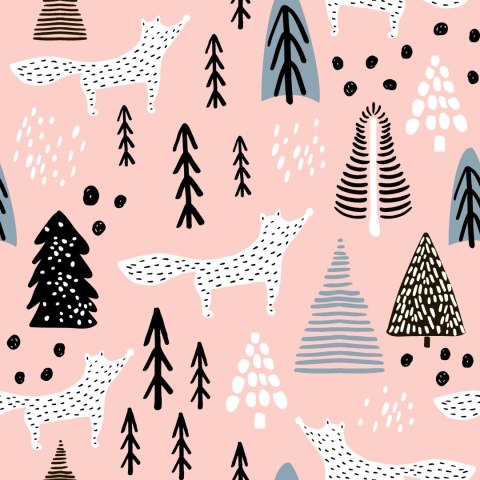 Tapeta Minimalistyczne Lisy W Lesie