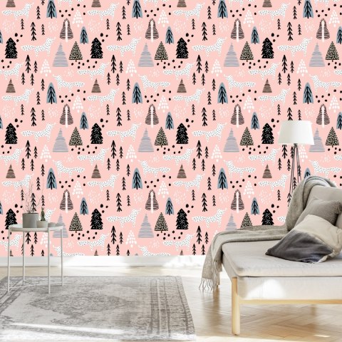 Tapeta Minimalistyczne Lisy W Lesie