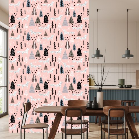 Tapeta Minimalistyczne Lisy W Lesie