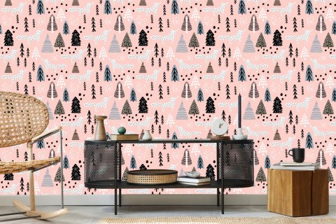 Tapeta Minimalistyczne Lisy W Lesie