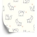Tapeta Minimalistyczne Lisy