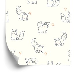 Tapeta Minimalistyczne Lisy