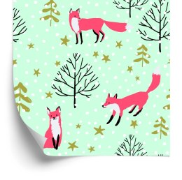 Tapeta Rysowane Liski W Lesie