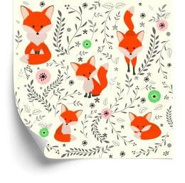 Tapeta Urocze Liski Z Roślinami