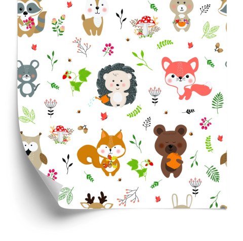 Tapeta Wesołe Zwierzątka Leśne