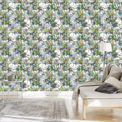 Tapeta Dla Dzieci - Dzikie Zwierzęta Sawanny