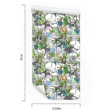 Tapeta Dla Dzieci - Dzikie Zwierzęta Sawanny