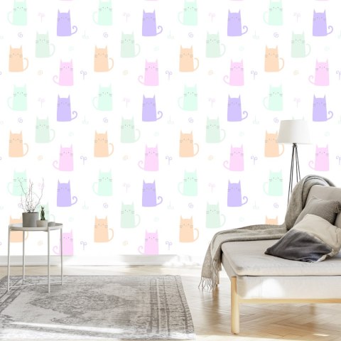 Tapeta Dla Dzieci - Kolorowe Kotki