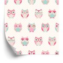 Tapeta Dla Dzieci - Kolorowe Sowy