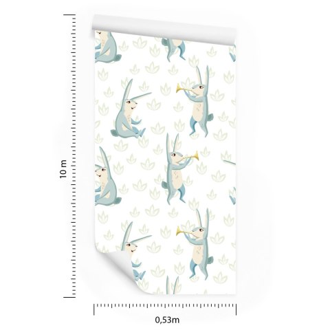 Tapeta Dla Dzieci - Radosne Muzykalne Króliki