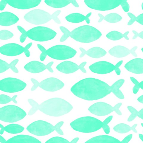 Tapeta Dla Dzieci - Rybki Akwarela