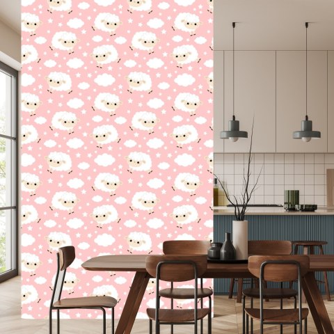 Tapeta Dla Dzieci - Śliczne Owieczki I Chmurki