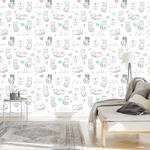 Tapeta Dla Dzieci - Wesołe Kotki
